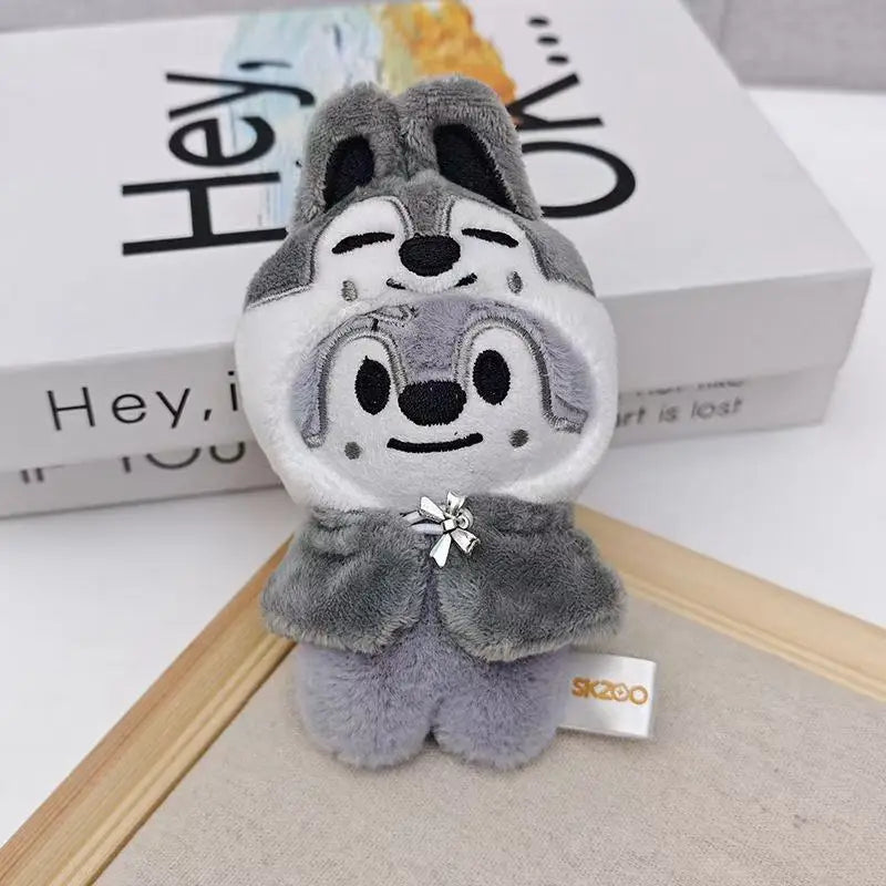 EZ Stray Kids Plush Toy Doll Seoul FM Session Same Style Cloak SKZOO Doll Dress Up Fang Can Small Doll Children's Plush Toy