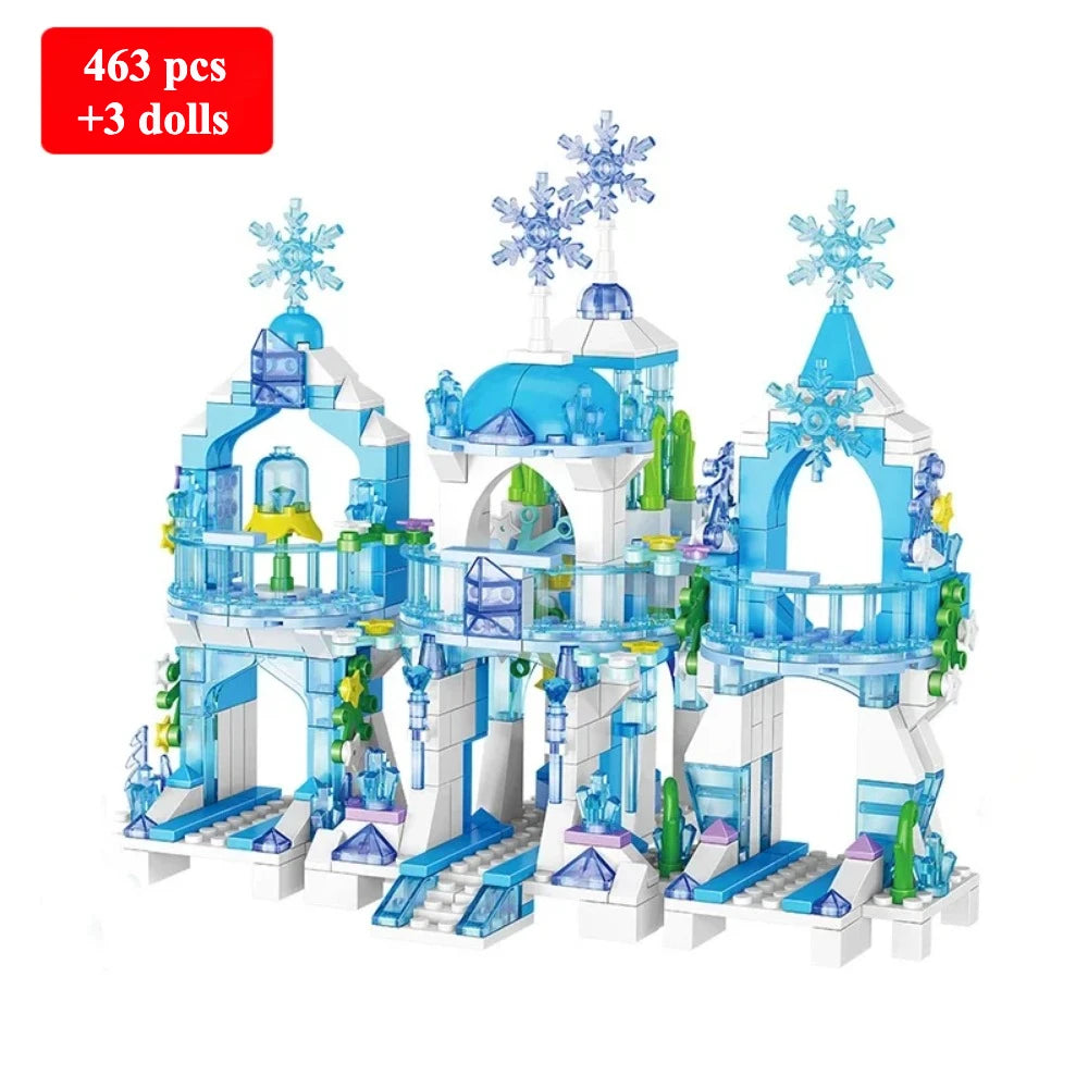 EZ Friends Princess Luxury Ice Castles Building Blocks Playground House Movies Bricks Classic Figures Set Toy for Girls DIY Gift