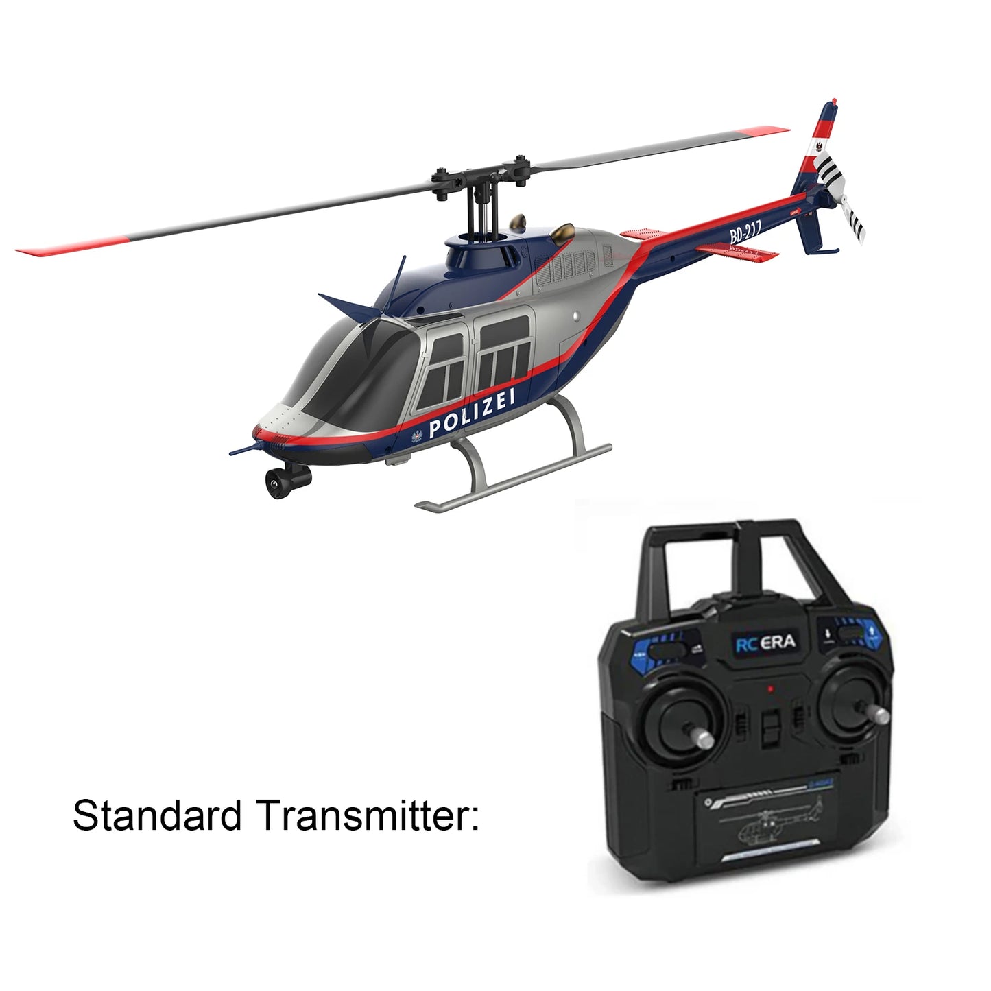 EZ RC ERA C138 BELL 206 Jet Ranger 6-axis Gyro Stabilized Altitude Hold 4ch RC Helicopter Aircraft Hobby for Adults -RTF