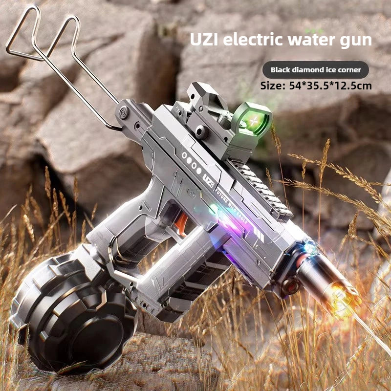 EZ UZI Electric Water Gun Toys for Kids Summer Outdoor Beach Pool Shooting Games Toy Children Automatic Continuous Water Squirt Gun