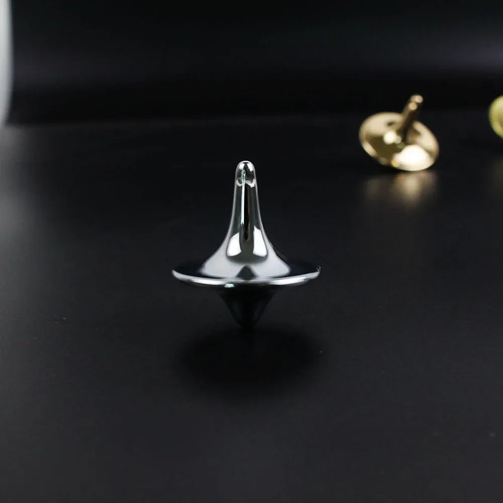 EZ Metal Gyro Great Accurate Silver Spinning Top Hot Movie Totem Print Spinning Top
