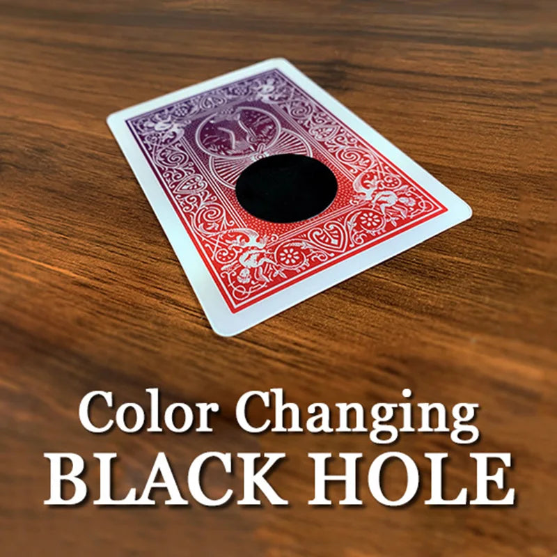 EZ Color Changing Black Hole Magic Tricks Card Vanishing Close Up Props Easy To Do Magician Props Illusion Gimmick