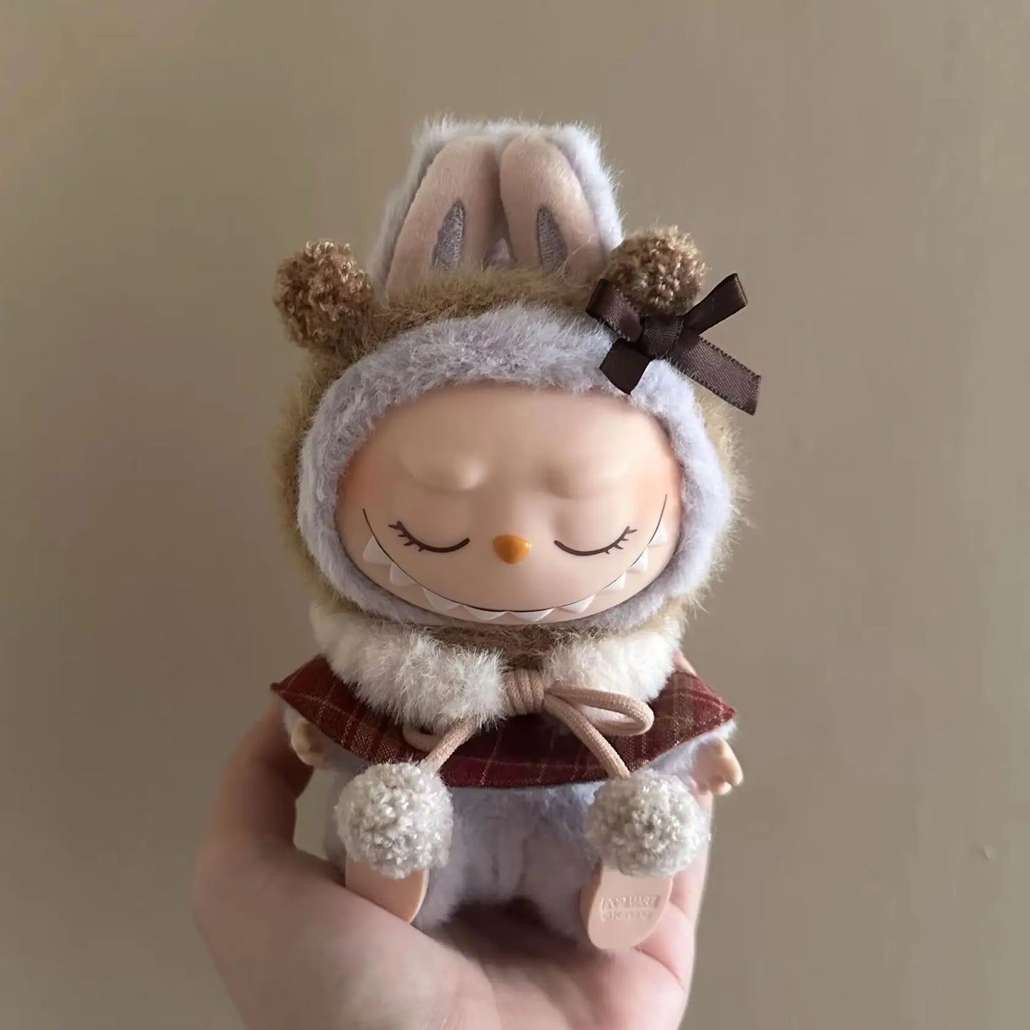 EZ 17cm labubu clothes outfit Plush doll clothes Macaron Cute Clothing DIY Kid Gift Clothes Hair accessories v1 v2 clothes
