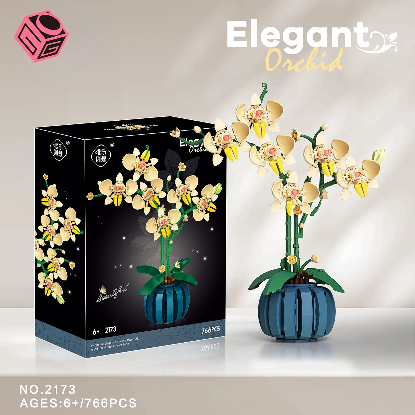 EZ Flowers Bouquet Orchid Building Blocks Bonsai Plant Model Bricks Artificial Romantic Home Decoration Toys Birthday Gift For Girl
