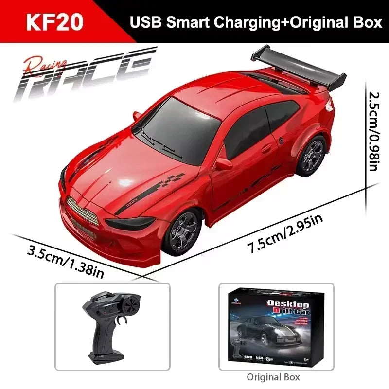 EZ New 4WD 2.4GHZ RC Simulation Mini Drift Car Palm Racing Model Desktop Toys 1/64 Scale Remote Control Car Gift For Children Boys