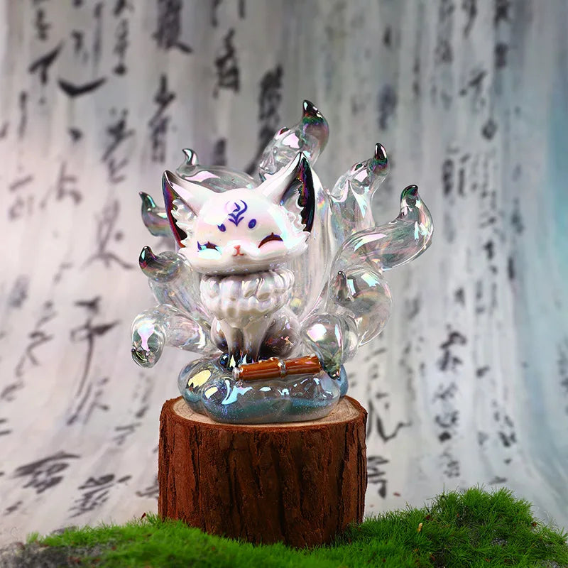EZ Creative China-Chic Nine Tailed Fox Fairy Blind Box Chaozhou Play Doll Desktop Decoration Mysterious Surprise Box Birthday Gift
