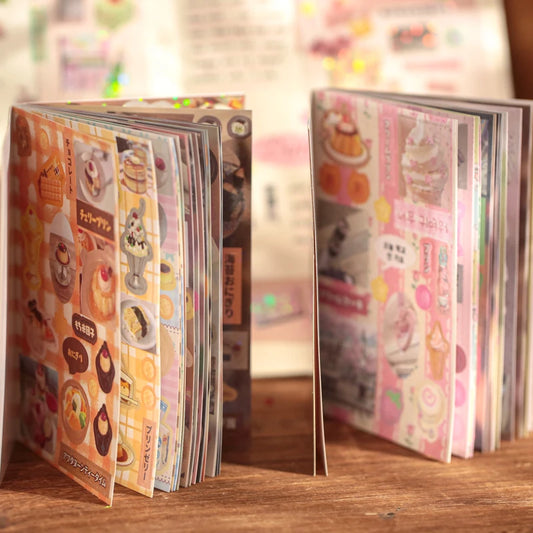 EZ Kawaii Stationery Stickers Japanese Showa Flavor Flash Film Die Cutting Stickers Book Scrapbook DIY Decorative Material Stickers