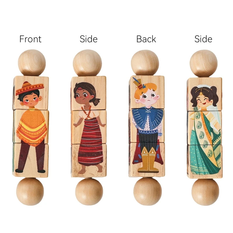 EZ Baby Wooden Rotating Jigsaw Puzzle Hand bell Toy Baby Mobile Musical Rattle Toy Montessori Puzzle Game For Babies Newbaby Gift