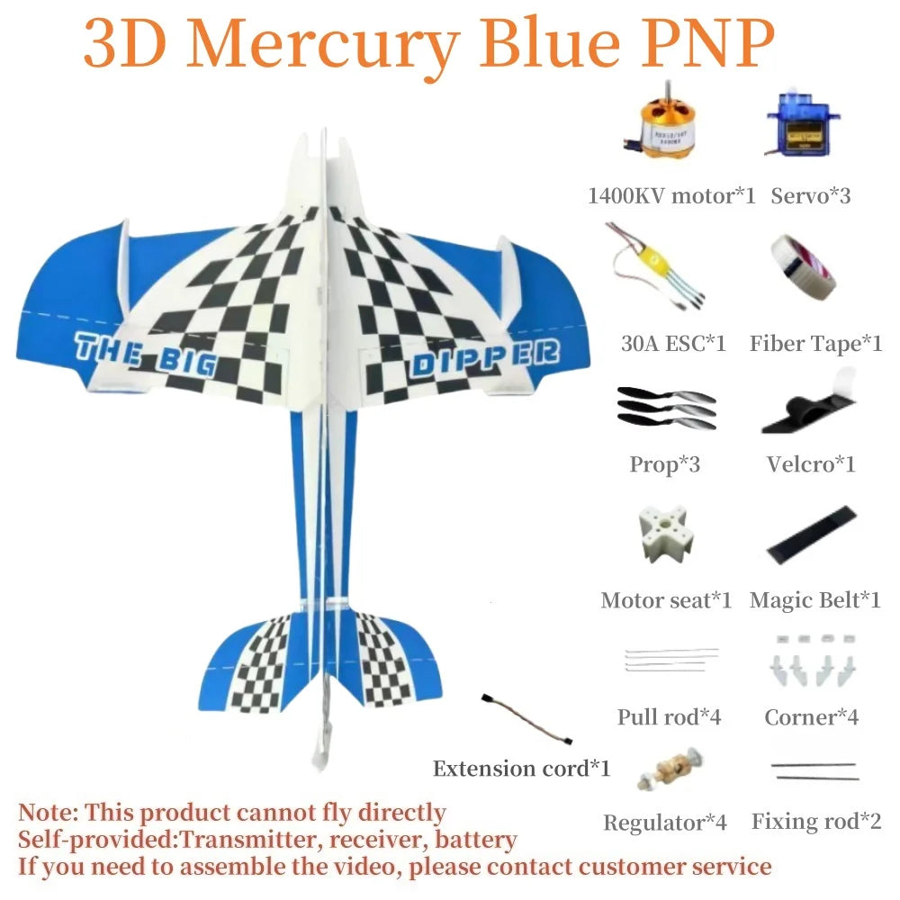 EZ 3D Mercury Fixed-wing Aerobatic Magic Board Plane Rc Airplane Take Your RC Flying To The Next Level KIT DIY Remote Control Plane