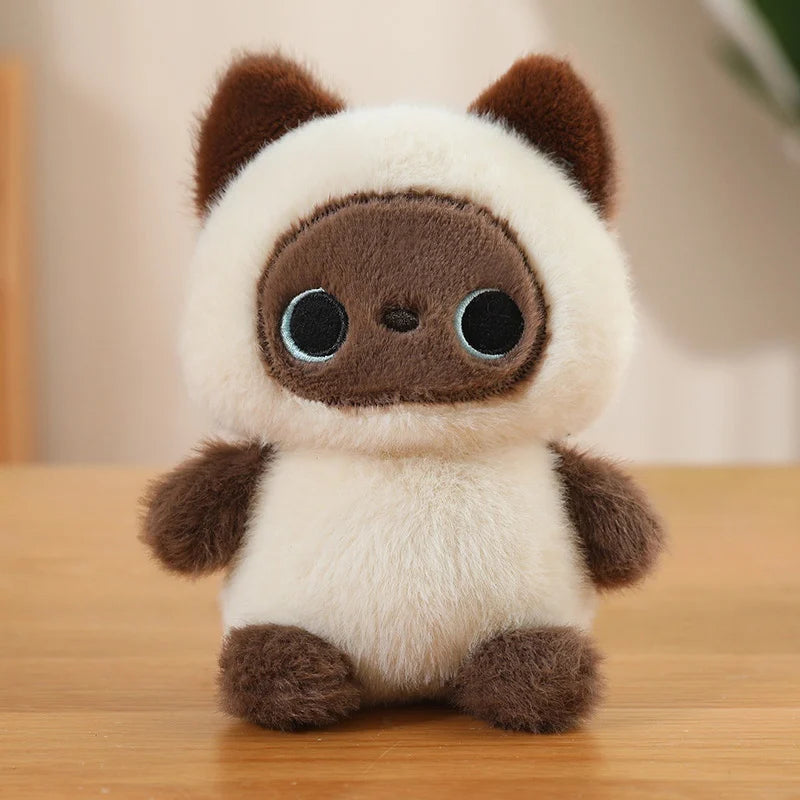 EZ Cute Sitting Animals Red Panda Fox Sloth Cat Soft Plush Dolls Stuffed Capybara Pig Plushie Baby Toys Gifts For Children