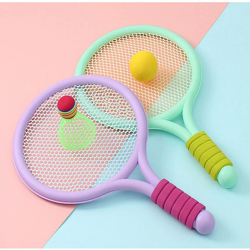 EZ Racket Tennis for Children Outdoor Sports Badminton Racket Kindergarten Toy Set for 3-12years Old Badminton Sets