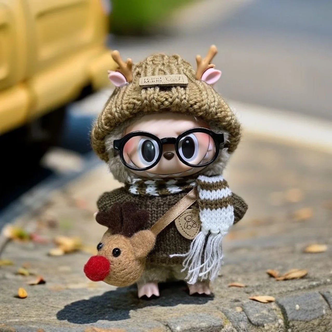 EZ Only Clothes Cute Mini Plush Doll's Clothes Outfit Accessories For Labubu Dolls Clothing Kids Gift Cherry Skirt Set