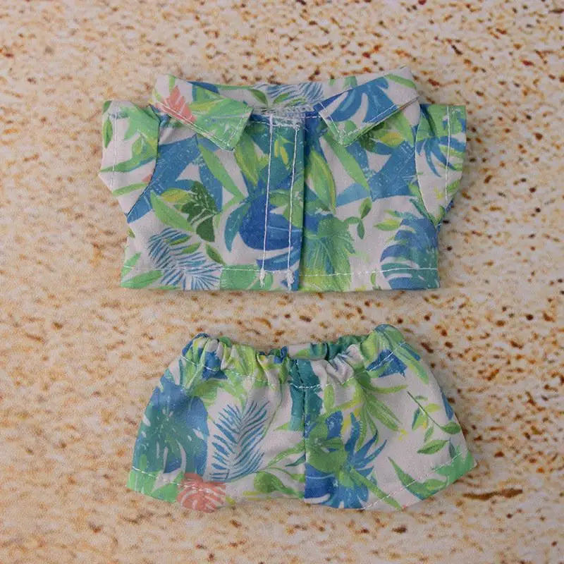 EZ Hawaii Summer Beach Style Clothes For labubu 3.0 v1/v2/v3 clothes outfits For Ropa labubu Doll Clothes Accessories