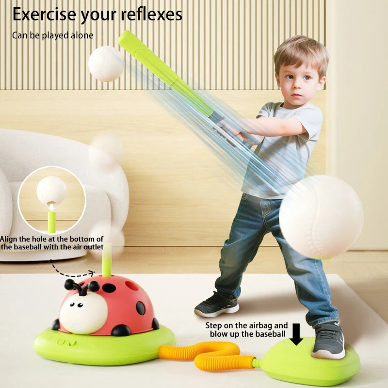 EZ Ladybug Sport Entertainment Game Toy Multifunction Rope Skipping Machine Ferrule Jump Rocket Launcher Outdoor Educational