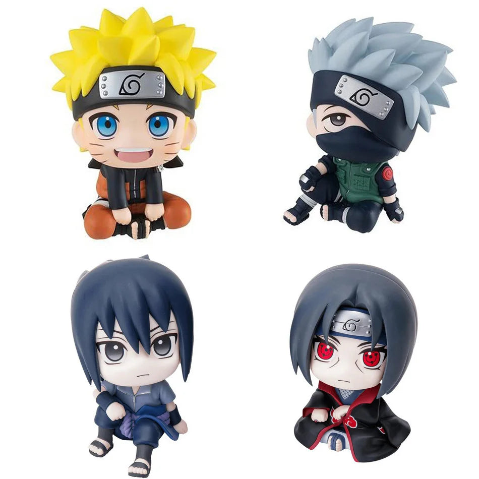 EZ 9cm Naruto Anime Figure Naruto Kakashi Action Figure Q Version Kawaii Sasuke Itachi Figurine Car Decoration Collection Model Toy