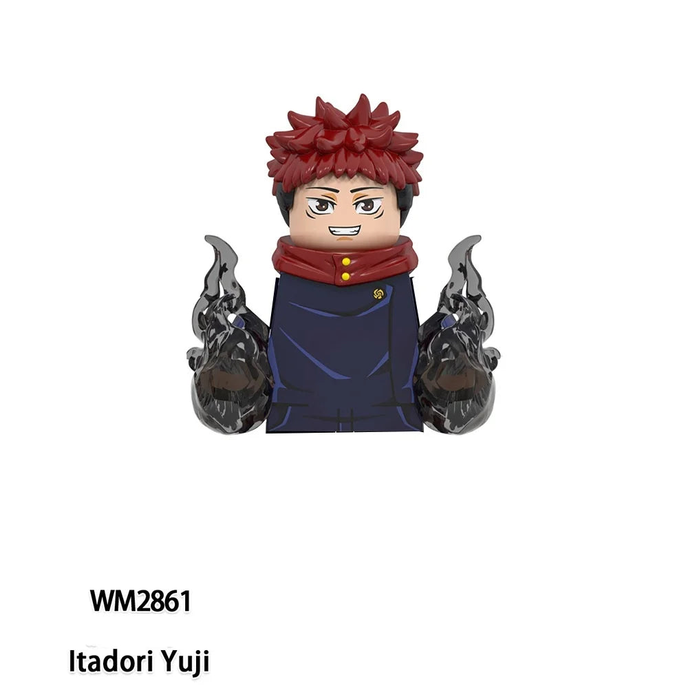EZ Jujutsu Kaisen Anime Cartoon Gojo Satoru Itadori Yuj Fushiguro Megumi Okkostu Yuta Building Blocks Mini Action Figures Kids Toy
