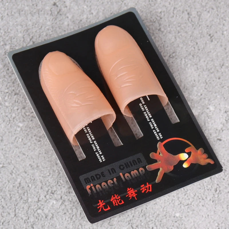 EZ 2PCS Magic Trick Fingers Thumbs with LED Battery Powered Magic Props Halloween Magic Trick Fingers Thumbs Party Toys for Child