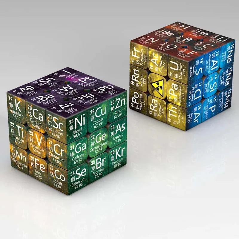 EZ 3x3x3 Magic Cube Puzzle Math Chemistry Element Magic Cube Children's Gifts Educational Toys