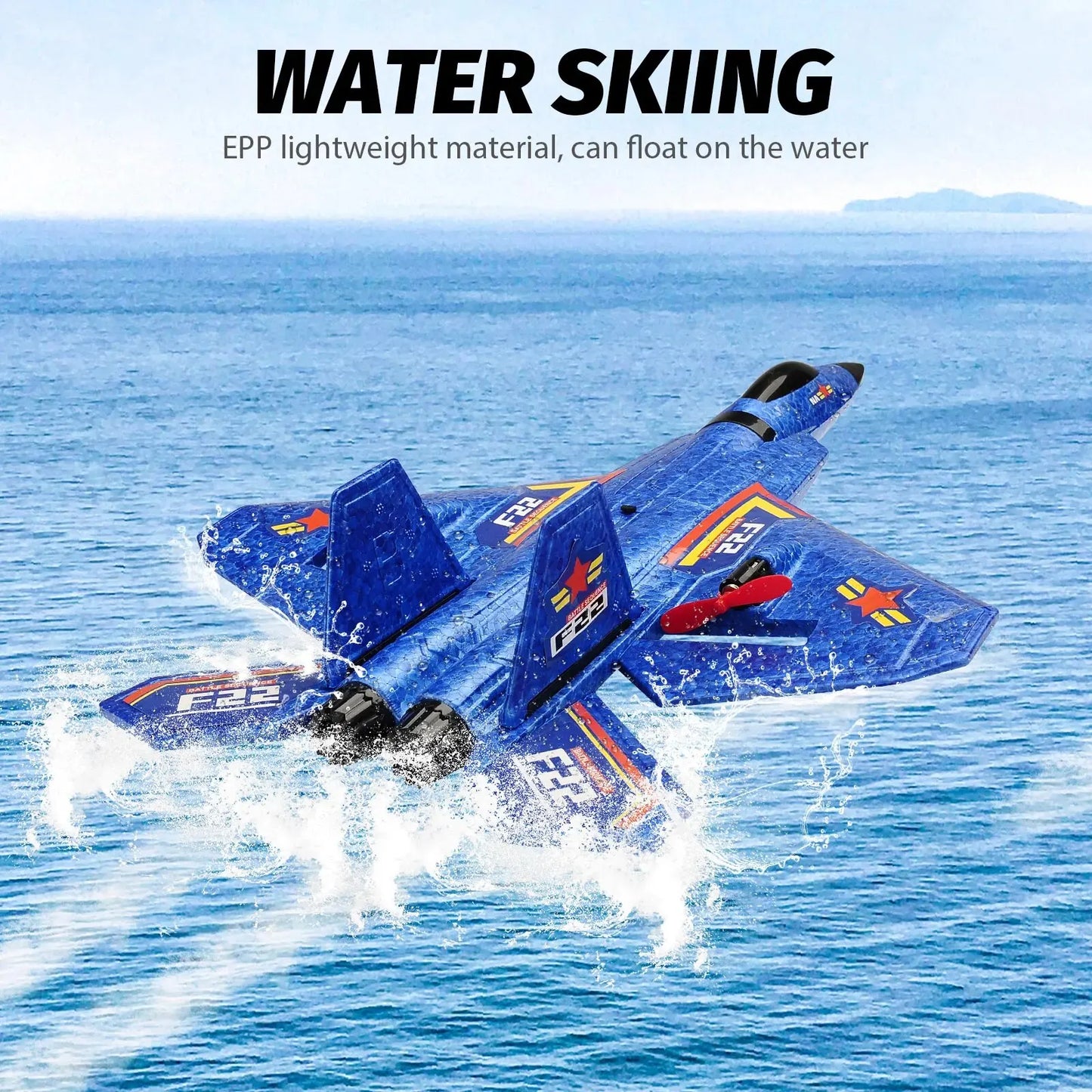 EZ F22 Raptor RC Plane 2.4G 2CH Remote Control Flying Glider With LED Lights EPP Foam Airplane Toys For Children Gifts