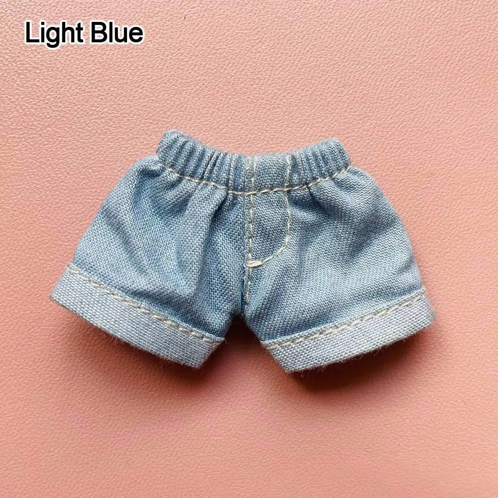 EZ Ob11 Pants Fashion Elastic Waist Shorts Jeans For GSC Obitsu11 Molly 1/12 bjd Doll Clothing Accessories Kids Toy