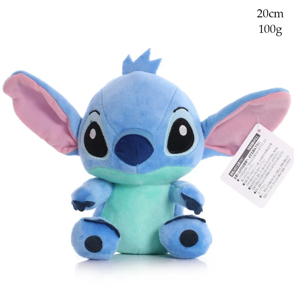 EZ Disney Cartoon Blue Pink Stitch Plush Dolls Anime Toys Lilo and Stitch 20CM Stich Plush Stuffed Toys Christmas Gifts for Kids