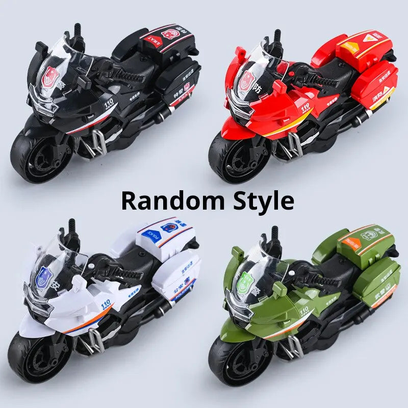 EZ 1Pc Children Inertia Motorcycle Swat Fire Boys Random Style Toy Car Inertial City Service Motorcycle