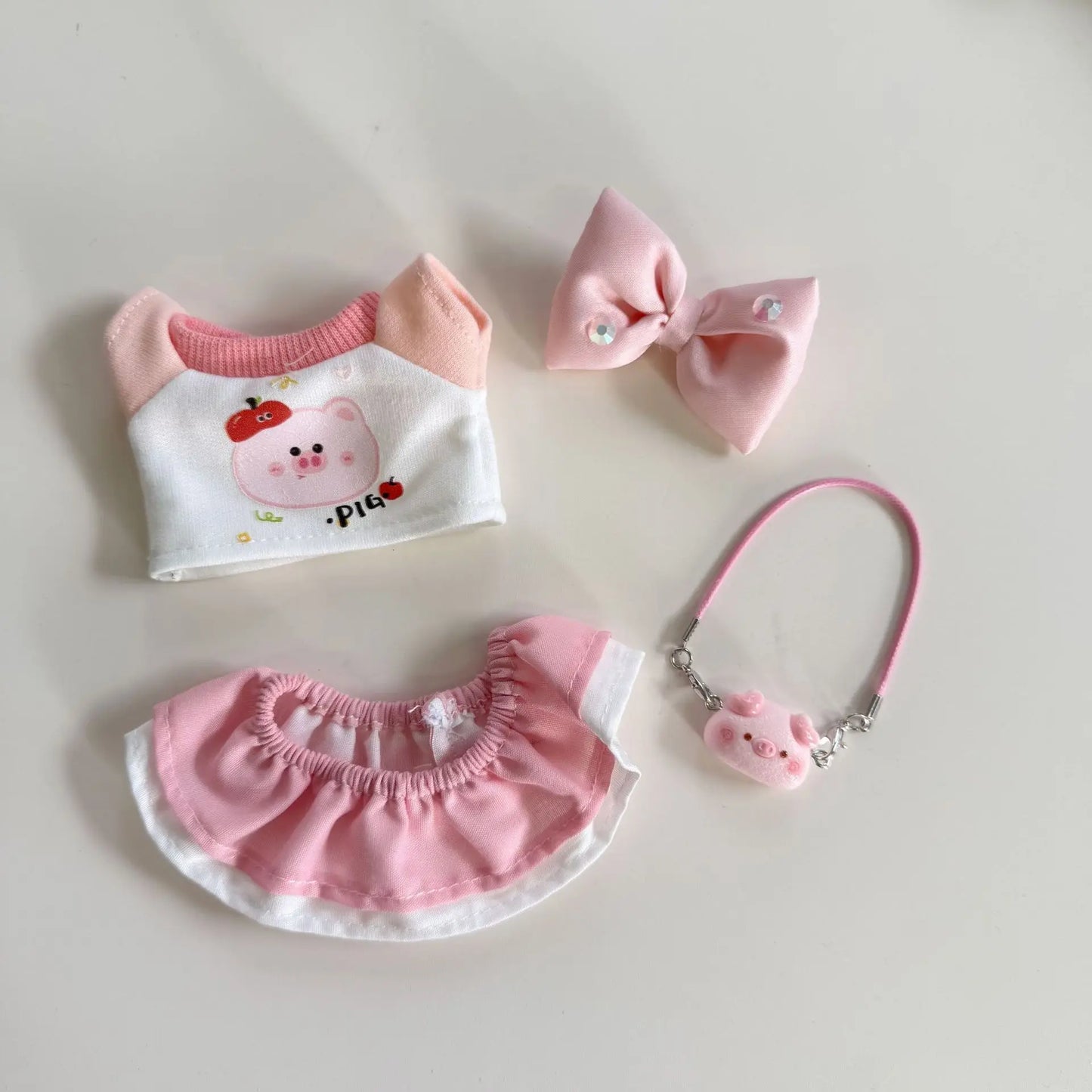 EZ 17cm labubu clothes outfit Plush doll clothes Macaron Cute Clothing DIY Kid Gift Clothes Hair accessories v1 v2 clothes