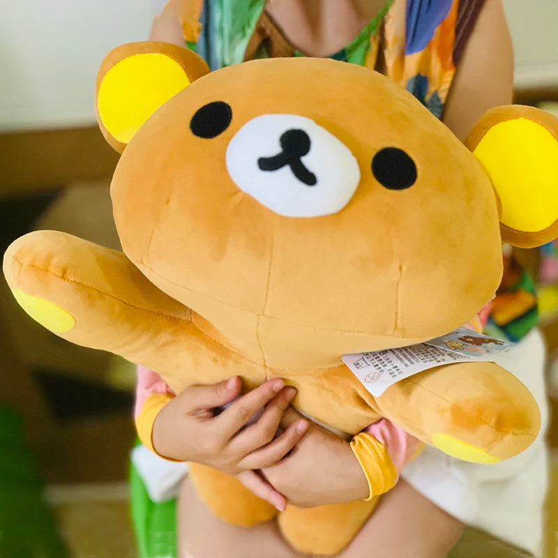 EZ Anime Rilakkuma Cartoon Plush Doll Soft bear Toys Kawaii Room Decor Teddy Bear Plushies Cute Couple Bear Xmas Gifts For Girls