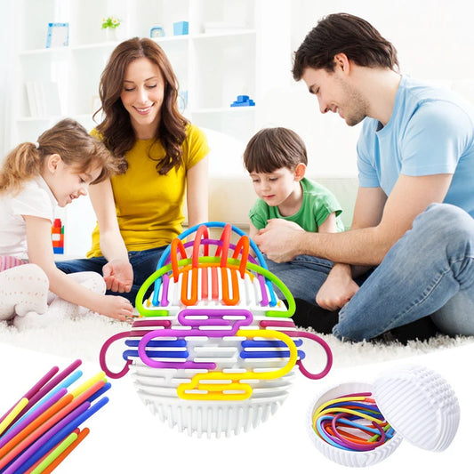 EZ Sensory Activity Ball Color Cognition Montessori Toy Motor Skills Relaxing Stress Colored Silicone Rod Travel Toy Gift Kid Boy