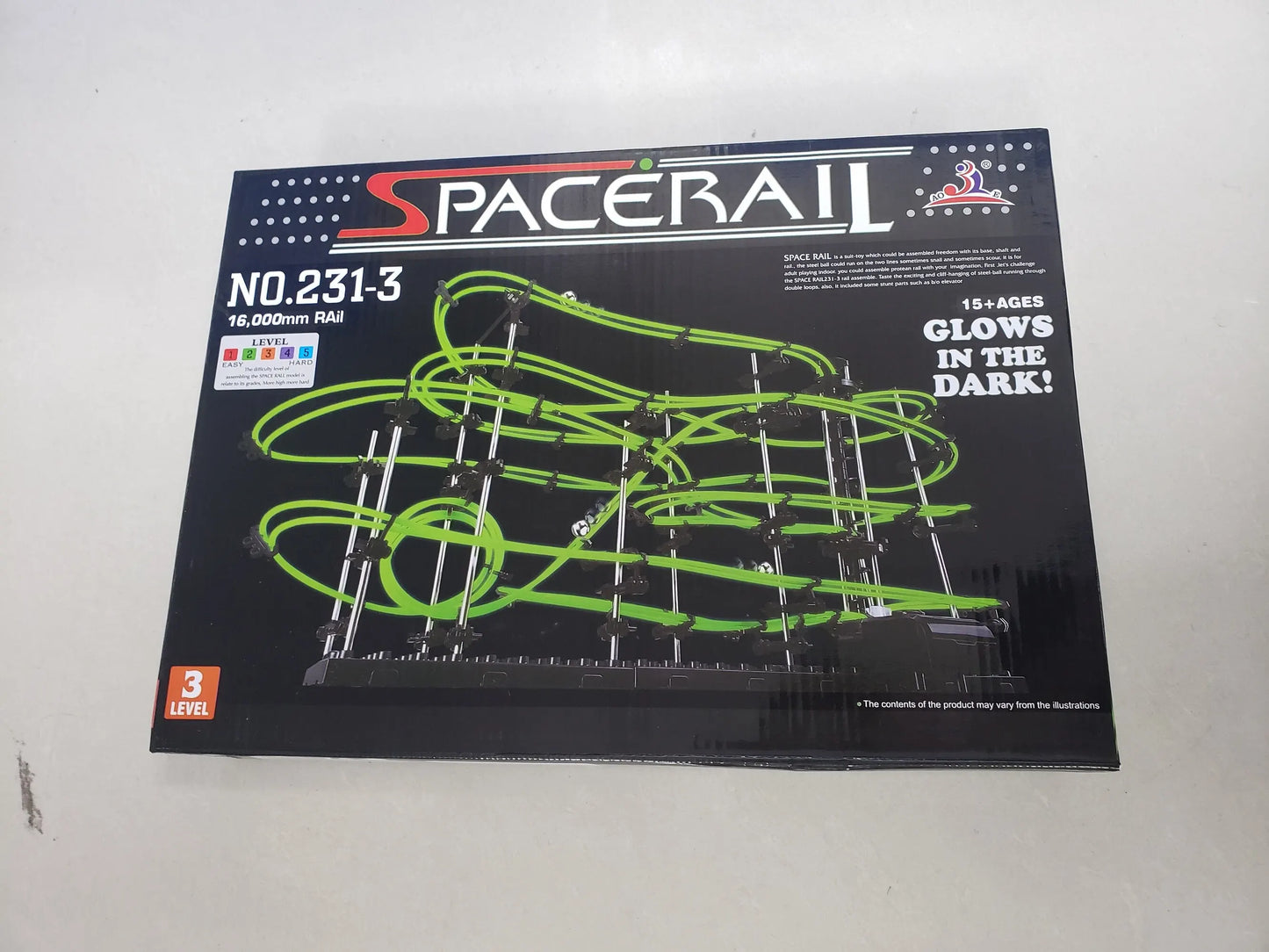 EZ Marble Run Maze Race Track Games Luminous Spacerail Roller Coaster Level 2 3 4 Electric Elevator Model Education Science Toy