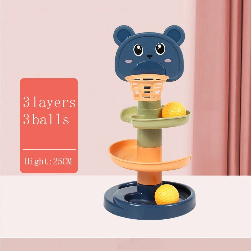 EZ Montessori Baby Ball Drop Toy Toddlers Educational Toys for Children Activity Games Baby Learning Tower Stacking Toys for Babies