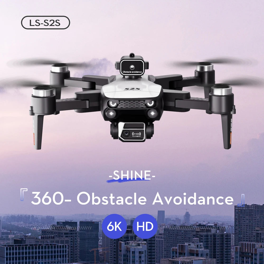 EZ New S2S Drone 8K Professional HD Dual Camera Brushless Obstacle Avoidance Aerial Photography Foldable Quadcopter Toys Gifts