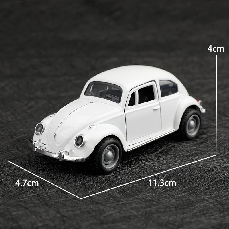 EZ (bagged)1:38 Classical Cute Beettle, Alloy Model Car, Simulated vehicle, children's alloy car, boy's toy model, car ornaments