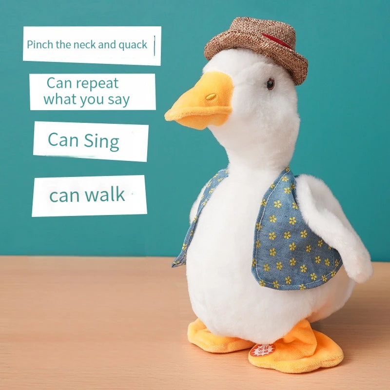 EZ Repeated Ducks Kids Lovely Talking Repeat Duck Talking Musical Stuffed Plush doll Educational Toy Children's Plush Toy Fun Gift