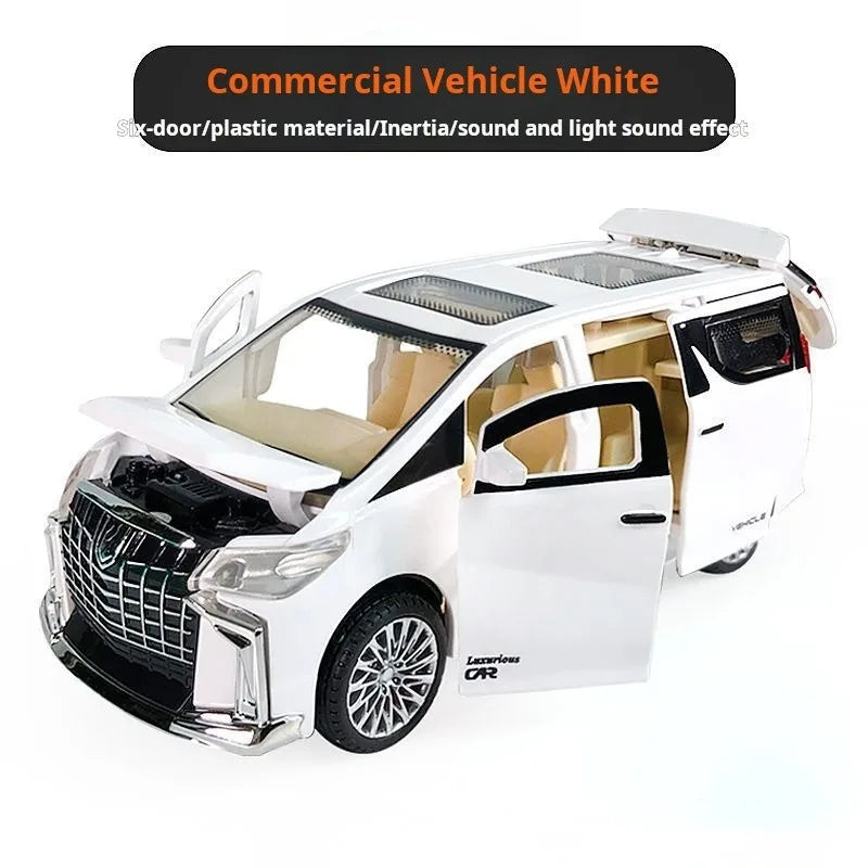 EZ 1:32 Children's Inertia Pull-back Car Toy with Lighting Sound Simulation Commercial Car Model Boy Gift Toy Car Kids Holiday Gift