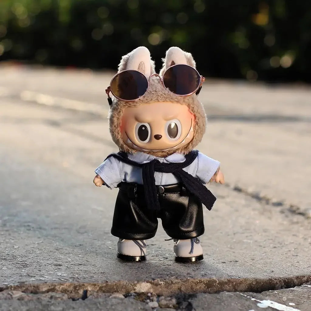 EZ 17cm Mini Plush Doll'S Clothes Outfit Accessories For Korea Kpop Exo Labubu Idol Travel suit sweater Clothing Gift