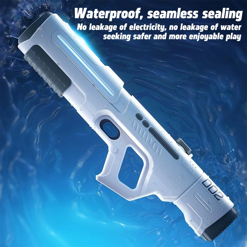 EZ New Pulse Electric Continuous Shooting Water Gun Powerful Water Spray Light Large Capacity Self-priming Children's Summer Toy