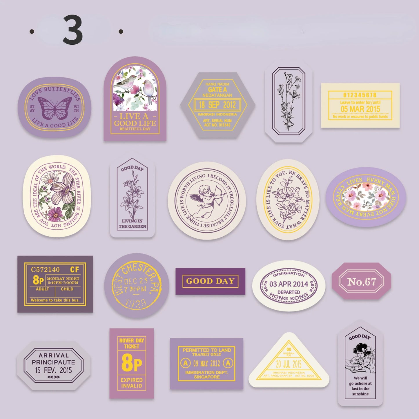 EZ Mr. Paper Light Retro Label Box Stickers Writable Sealing Sticker Decoration Handbook Stickers Aesthetic Stationery 40pcs/box