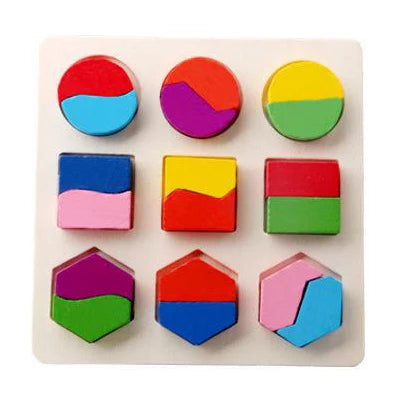 EZ Baby Wooden Puzzles Montessori Toys 1 2 3 Years Toddler Toys Hand Grab Board Alphabet Number Cognition Learning Educational Toys