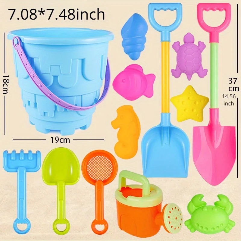 EZ Children's Beach Toy Set Baby Playing In Water And Sand Large Sand Shovel Beach Bucket Sand Digging Tool Sand Toy Random Color