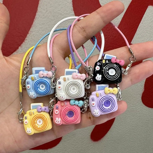 EZ Mini DIY Camera Dress Up Plush Toy for 17cm Labubu Doll Accessories Dollhouse Hanging Neck Accessories Dollhouse Pendant