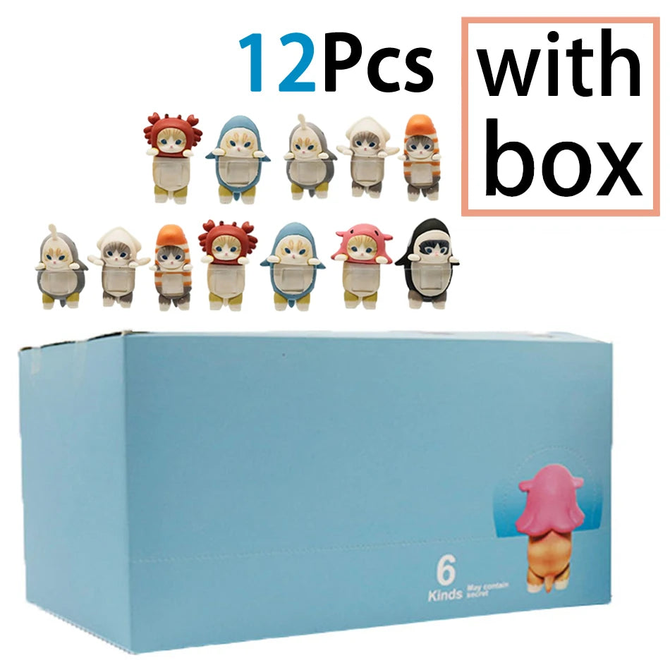 EZ Sonny Angel Mofusand Cats Blind Box Hippers Action Figures Cute Mysterious Toy Doll Gift Child Decoration Co Branded Collect