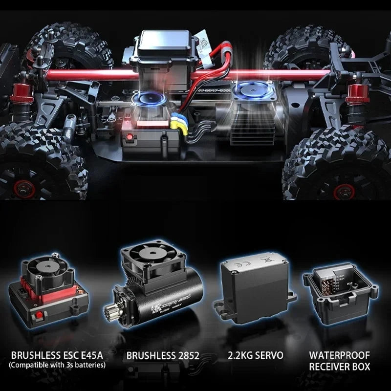 EZ MJX 14209 14210 1：14 4WD RC Car Off-road Racing High Speed Brushless 2.4G Remote Control Cars RC Truck 75km/H Truck Electric Toy