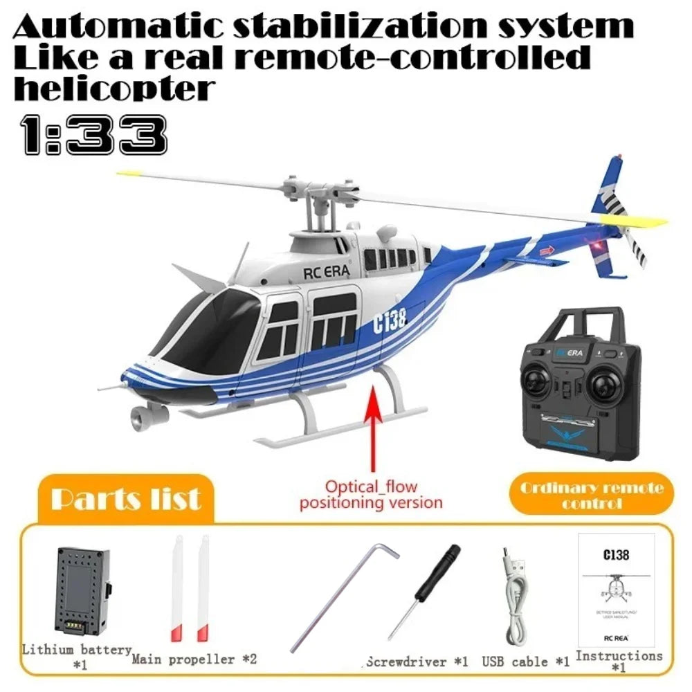 EZ RC ERA C138 1:36 Remote Control Simulation RC Bell 206 Helicopter Altitude Hold 2.4g Genuine 6axis Gyro