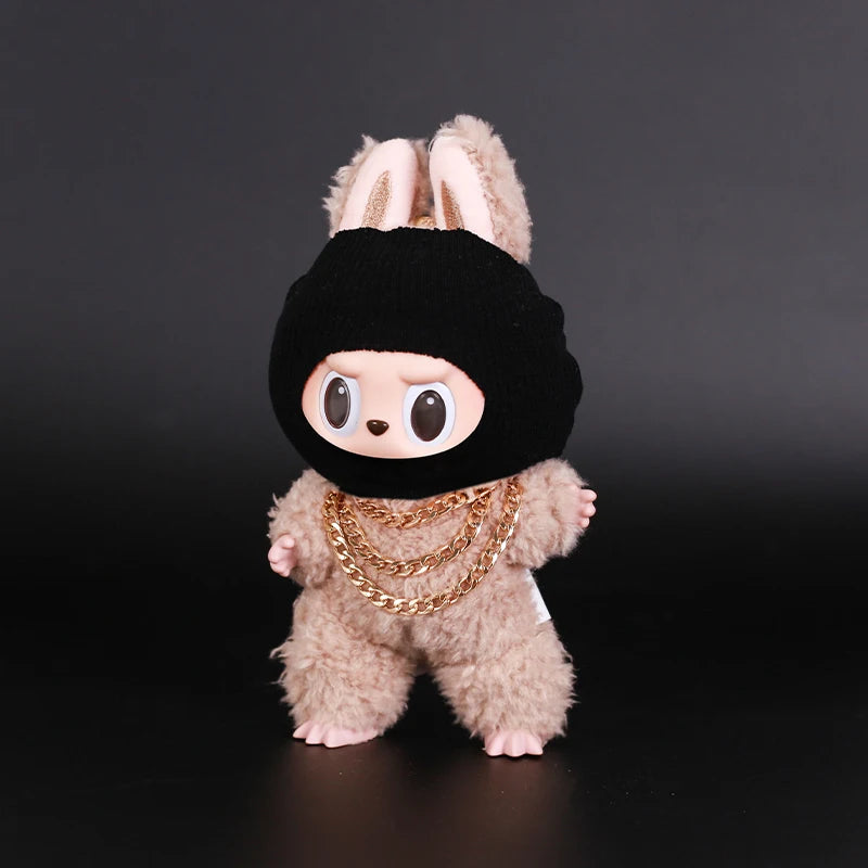 EZ Tidal Current Labubu Outfit Accessories Luxury Style 3-Layer Stacking Necklace Wearing a Headgear Dollhouse Ornaments Dress Up