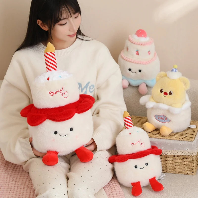 EZ New Cartoon Egg Stuffed Toy Expression Food Bread Toast Series Breakfast Doll Fun Decoration Pillow Baby Comfort Doll Xmas Gifts