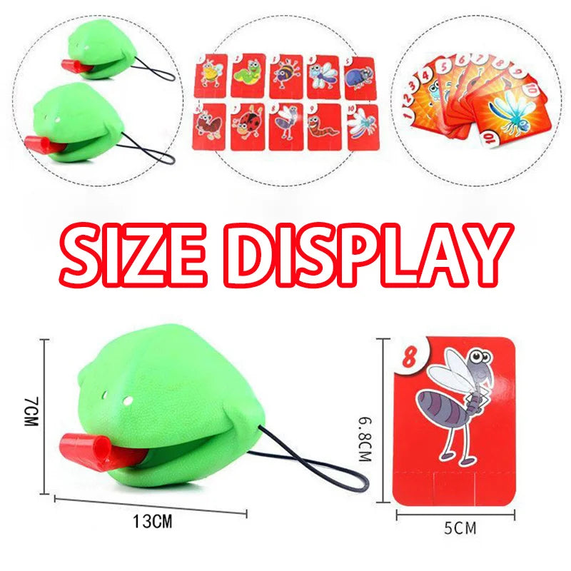 EZ Frog Lizard Mask Wagging Tongue Lick Cards Board Games for Children Family Party Toys Antistress Funny Desktop Puzzle Game Toys