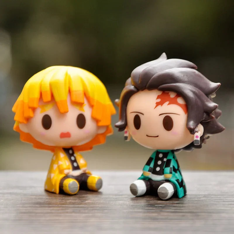 EZ Demon Slayer Action Figure Kimetsu No Yaiba Kamado Tanjirou Nezuko Agatsuma Zenitsu Action Figure Anime Model Statue Toys Gifts
