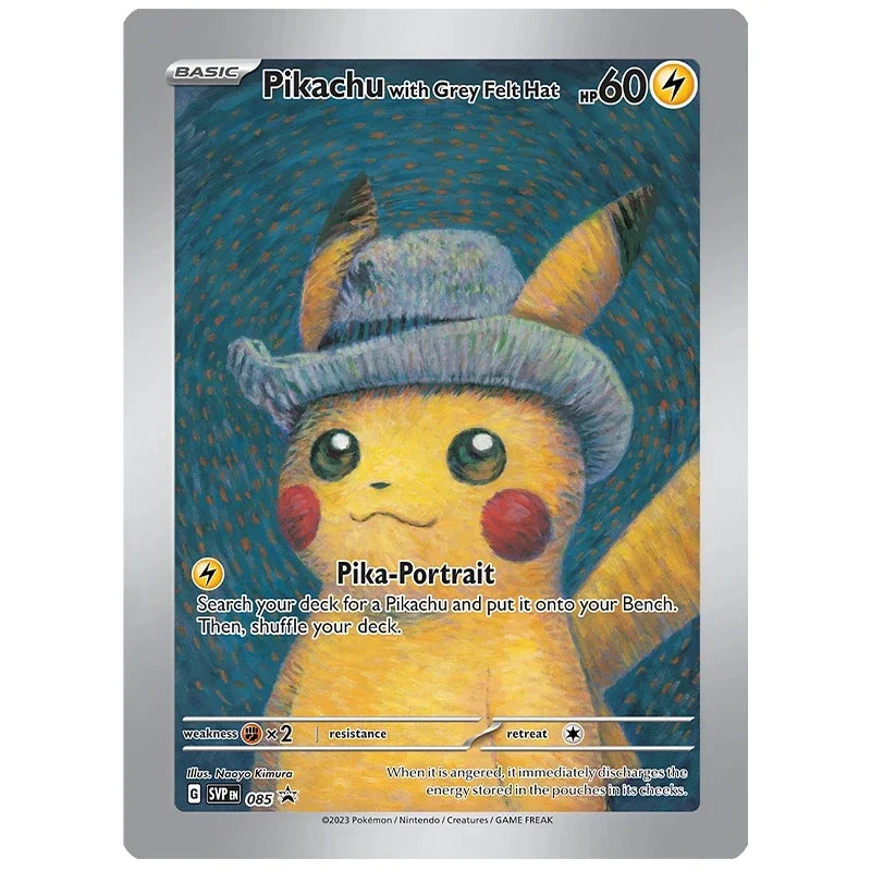 EZ DIY Pokemon Netherlands Van Gogh Museum Pikachu Charizard Self Made Collection Cards Game Anime Japanese Letters Cards Gift Toy