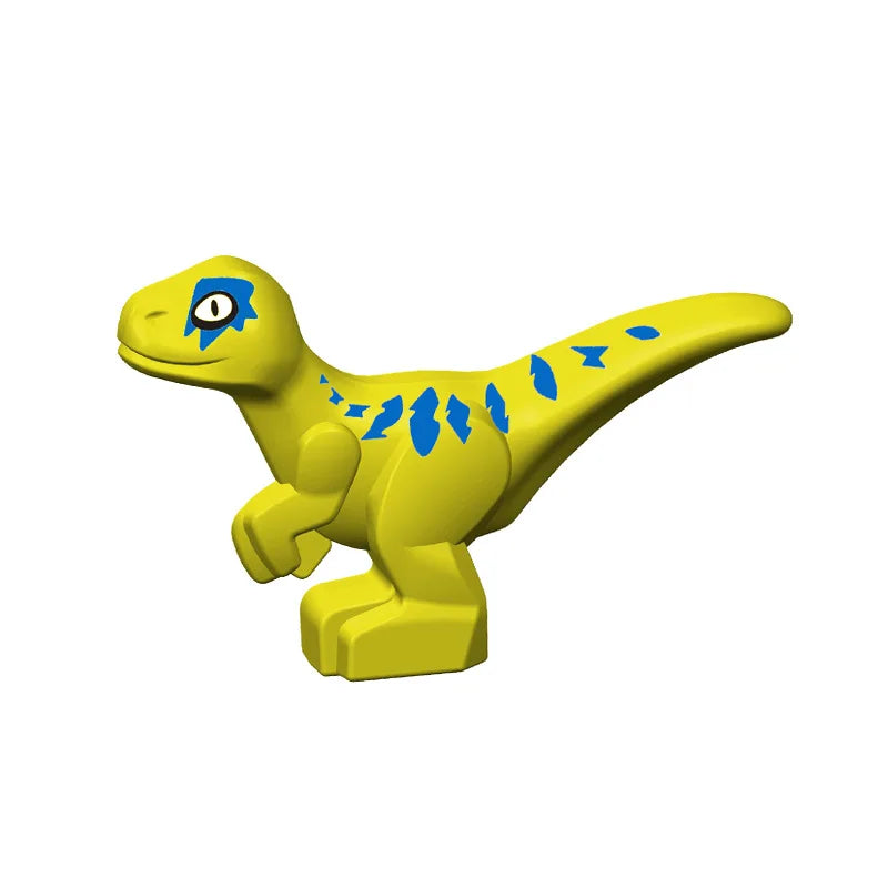 EZ Dinosaur World Chase Tyrannosaurus Rex Spinosaurus StegosaurusColor Baby Building Blocks Accessories Toys for children gift